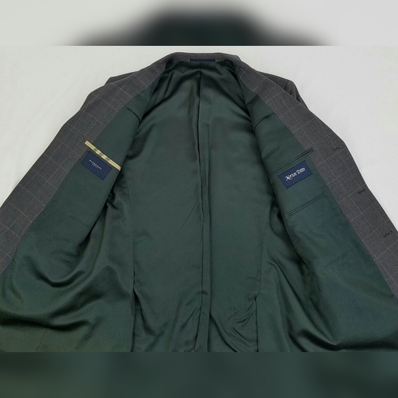 42L/44L Burberry Windowpane Wool Sport Coat Blazer - Picture 7 of 8